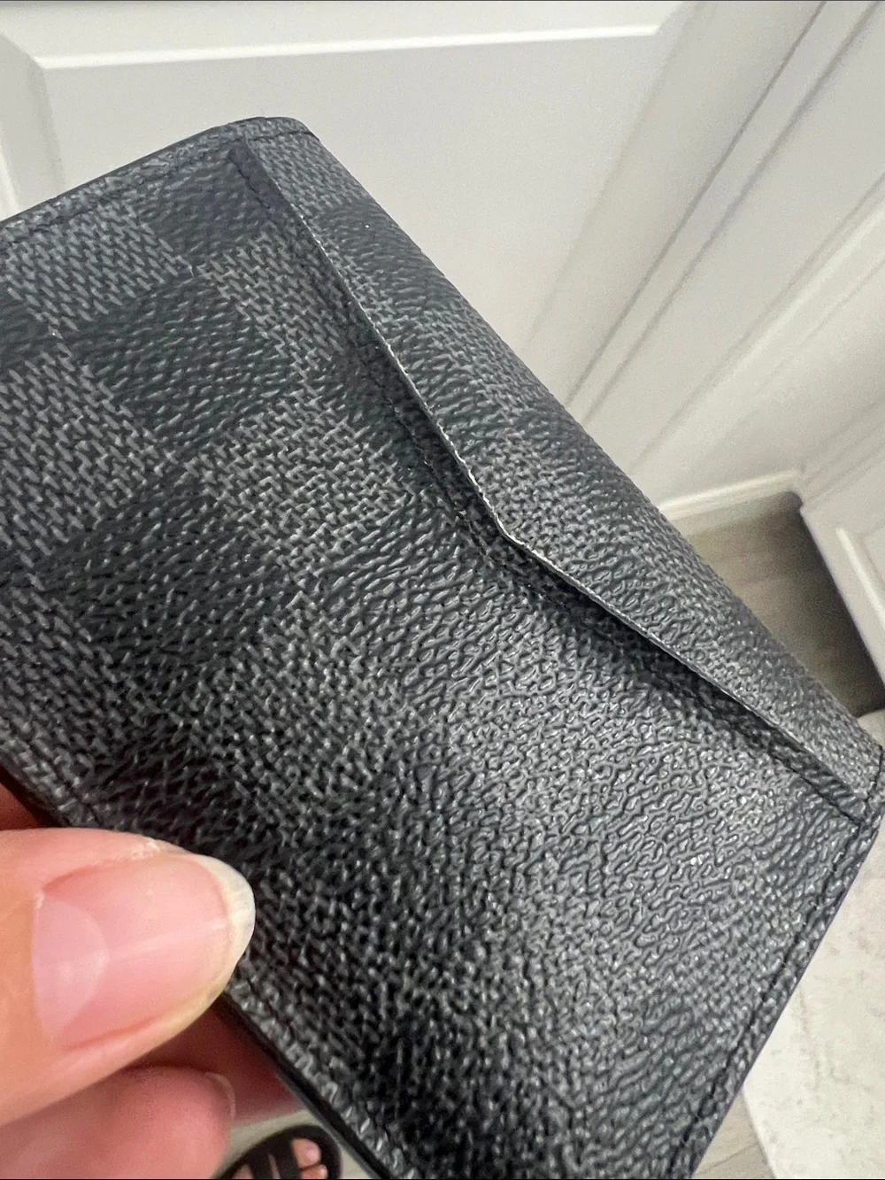 Louis Vuitton Black Checkered Card & Key Holder Autenthic!!!!!!!!